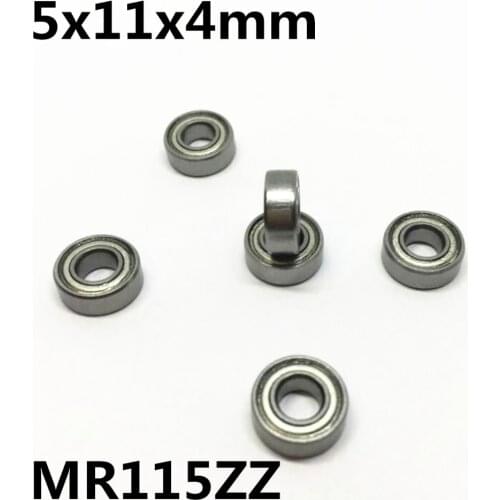 50Pcs MR115ZZ 5x11x4 mm Deep groove ball bearing Miniature bearing High quality MR115Z MR115