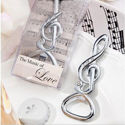 50pcs/Lot+NEW Wedding Favors and Gift Silver Musical Note Wine Bottle Openers+FREE SHIPPING
