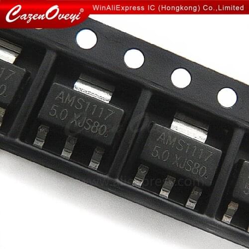 50pcs/lot AMS1117-5.0 AMS1117 5V AMS1117 5V SOT-223 In Stock