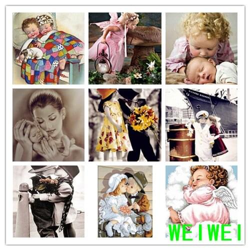 5D Baby Diamond Painting Full Drill Square/Round Child Cross Stitch Diamond Art Bead Embroidery Kits Wall Decor Handwork Gift