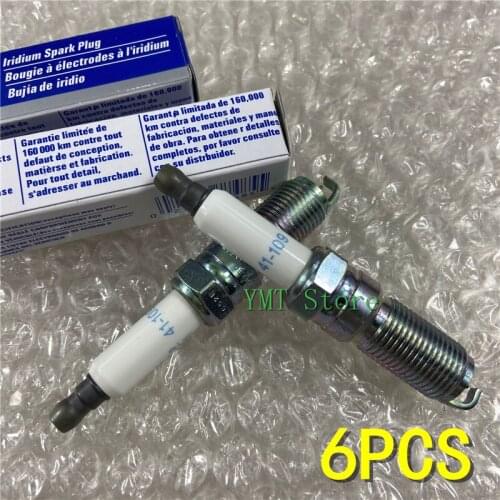 6PCS Iridium Spark Plug For Buick Enclave Cadillac XTS ATS Chevrolet Impala Colorado GMC Terrain Acadia NO:41-109 12622561