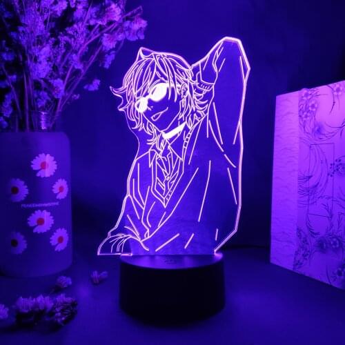 Acrylic 3D Lamp BL Anime Yarichin Bitch Club Yuri Ayato Light for Bedroom Decor Night Light Yarichin Bitch Club Lamp Yaoi Art