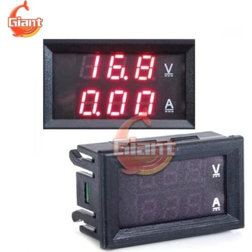 DC 0-100V 10A LED Digital Voltmeter Ammeter Voltage Meter Current Meter Amp Volt Meter Gauge Red Display 12V 24V Tester Detector