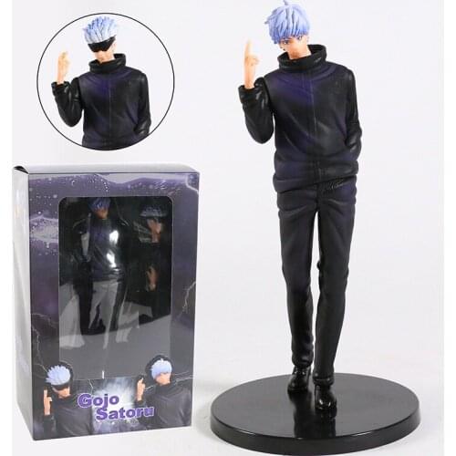Anime Jujutsu Kaisen Figurine Standing Gojo Satoru Change Head Hands Figure PVC Collection Model Toy