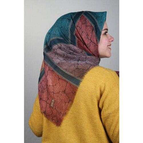 FOMARA SHİNE PATTERNED SILVERY LINEN SCARF-DESEN-08-RENK-03