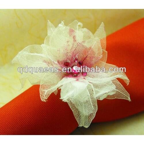 Leaf flower napkin ring wedding napkin ring