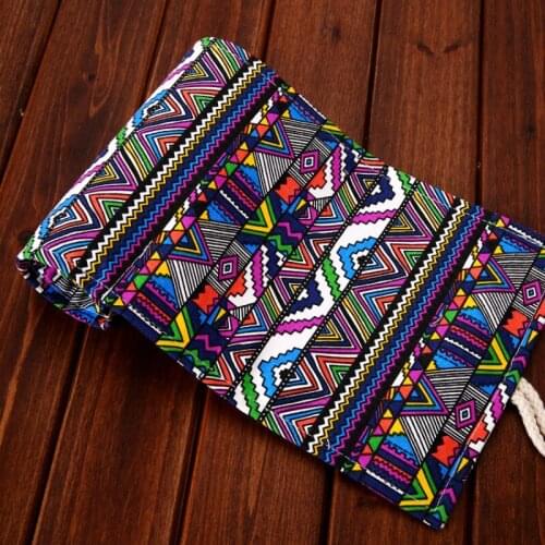 36 Holes Pencil Case Canvas Roll Up Pouch for Girls Makeup Comestic Brush Pen Storage Box Estuches Girl School Stationery