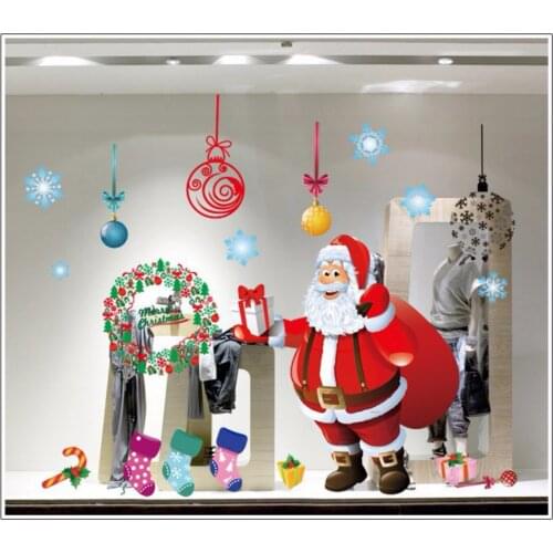JX-LCLYL Large Removable Christmas Wall stickers Window Decal Mural Vinyl Home Decor New