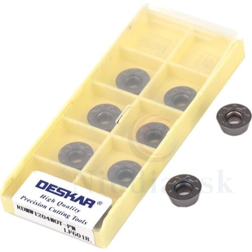 10PCS Carbide inserts RDMW1204MOT-PM LF6018 RDMW1605MOT-PM LF6018 CNC milling cutter turning tools, processing stainless steel