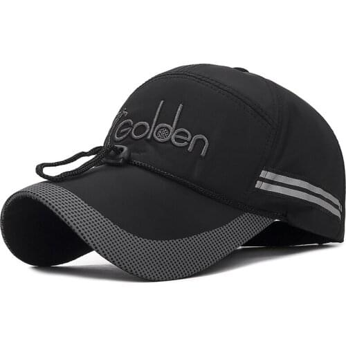 Outdoor Fishing Cap Extended Brim Baseball Cap Reflective Quick Drying Dad Cap for Men and Women
