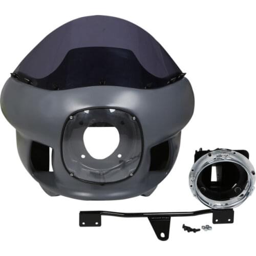 Motorcycle 7" Upper Fairing Cowl Windshield Headlight Mount Kit For Harley Dyna Low Rider FXDL FXDB FXDWG