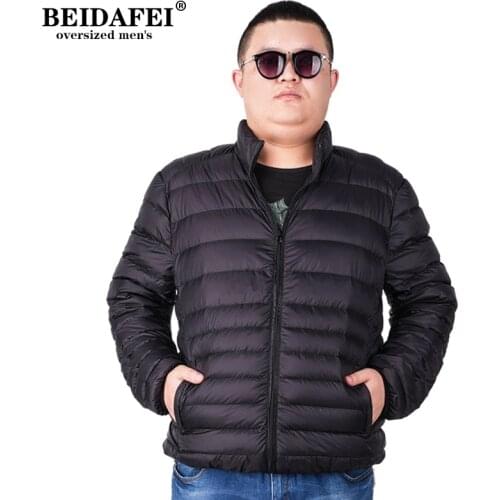 Oversized Mens Lightweight Jacket 5XL 8XL 10XL 2021 Spring Autumn New Mens Lightweight Water-Resistant Packable Puffer Jacket