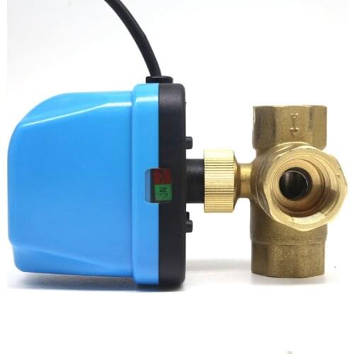 Newest DN25 G1.0 Tee Electric Valve AC220 Volt,cold&hot Water/Water vapor/heat gas/Central air conditioning Electric Ball Valve