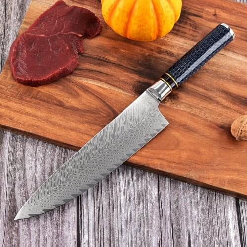 8 inch VG10 Damascus Kitchen Knife Santoku Knife Small Kitchen Knife Chef Knife Fish Sashimi Cooking Knife Gift Knife