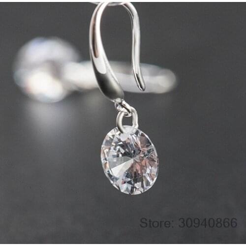 SALE 925 silver Europe Feather Crystal from Lekani new fashion creative cz Woman Earrings love micro hot jewelry
