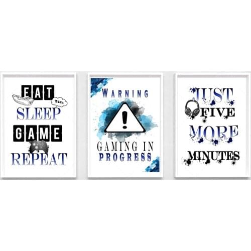 Nordic Canvas Game Lucky Draw | Players Print Layout Wall Prints Home Decor Prints | Three-Piece Poster