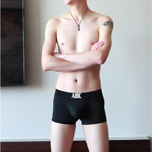 Male Ice Silk Thin Boxer Panties Mens Underwear Boxers Seamless Solid Underpants Comfortable Shorts calzoncillo hombre