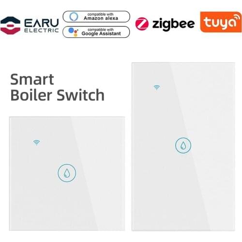 US/EU ZigBee Smart Timer Glass Panel Boiler Water Heater Wall Touch Switch Smart Life Tuya APP Voice Remote Control Alexa