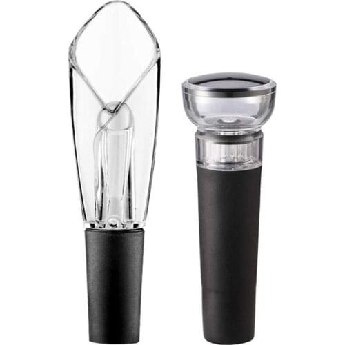 Vacuum Stopper and Wine Aerator & Pourer Vacuum Saver Pump Wine Preserver Air Pump Stopper Vacuum Sealed Saver Bottle Stoppers D