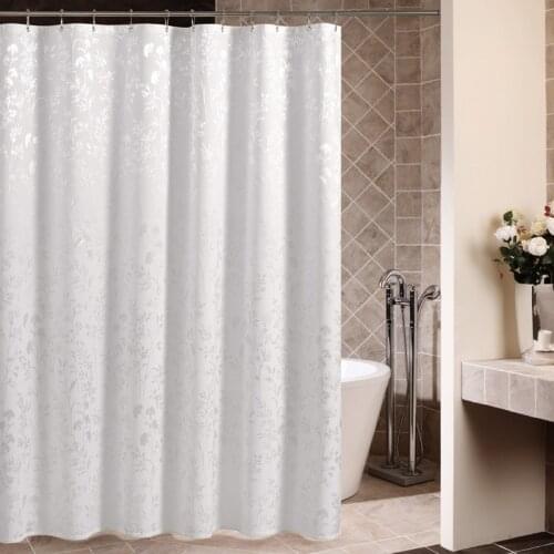 High-quality waterproof and anti-mold insulation curtains hot polyester fabric printing bath curtains satin leaves curtains spot