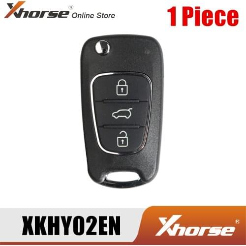Xhorse XKHY02EN Wire Remote Key for Hyundai Flip 3 Buttons English 1 Piece