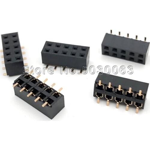 10pcs/lot 2.0mm spacing SMT 2*5P pin double row female socket holder connector