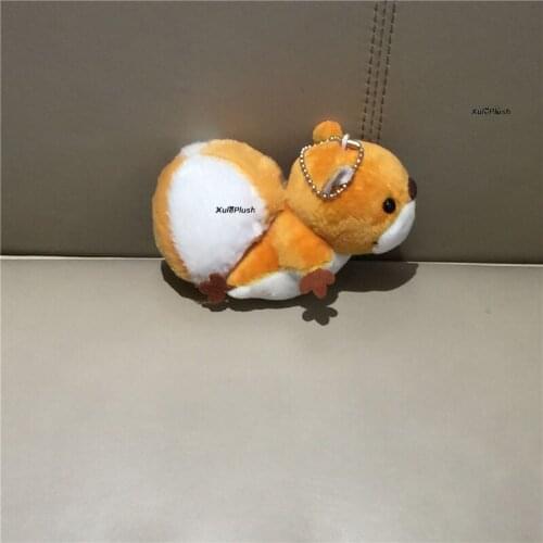 100PCS 11CM Squirrel Keychain Keyring Plush TOY DOLL ; Stuffed Animal Toy
