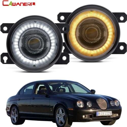 2 X Car Fog Light Assembly LED Angel Eye Daytime Running Light DRL 30W 8000LM 12V For Jaguar S-Type (CCX) Saloon 1999-2007