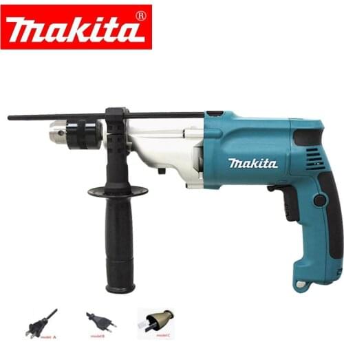 220-240V Makita HP2050 Hammer Drill With Case & Angle Head Accessory