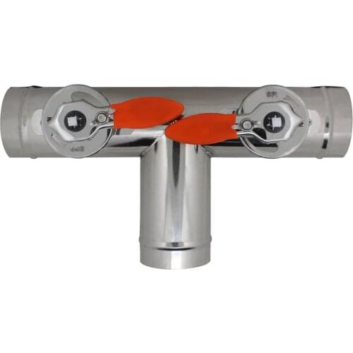 3 way stainless steel air regulation damper for ventilation tube Air Duct Valve OD51mm-150mm