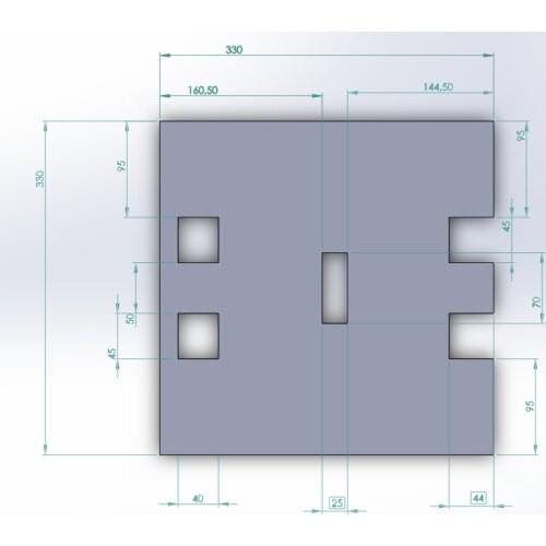 330x330mm 350w 24v Silicone personalizzato letto caldo/riscaldatore letto per stampante 3d