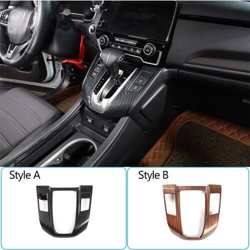 ABS Carbon fiber For Honda CR-V 2017-2021 Car Interior Center Control Gear Panel Frame decoration Sticker Car Accessories