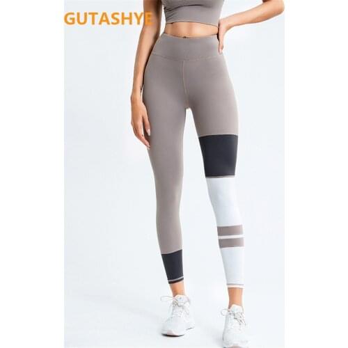 GUTASHYE Yoga pants female tights high waist stretch fitness pants sports pants women