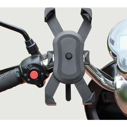 Motorbike Phone Holder Motorcycle Mobile Support 360 Rotatable Handlebar Phone Stand for Universal Smart Phones