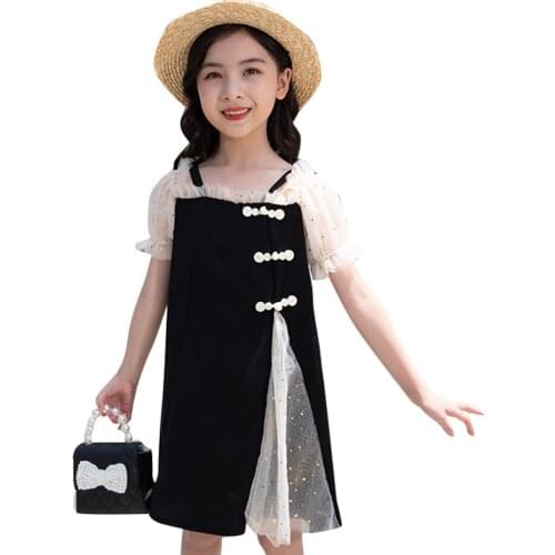 Kids Dresses For Girls Sequin Girls Dresses Patchwork Children Dresses Summer Childrens Clothing