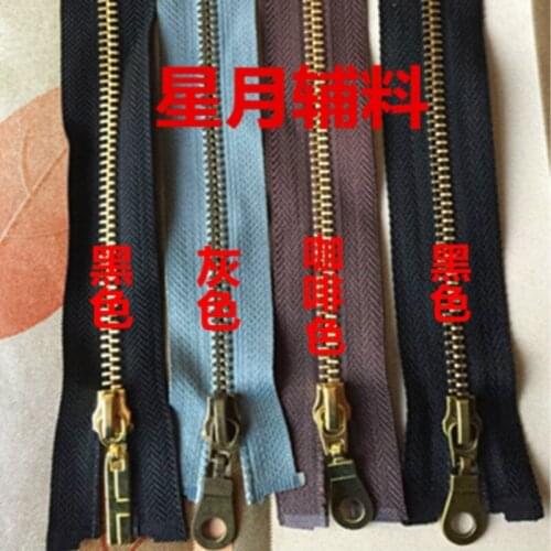 10 Pcs/lot Long Metal Zipper Black about 70cm or 80cm Single Open End for Down Jacket Clothing Sewing Accessories Sale