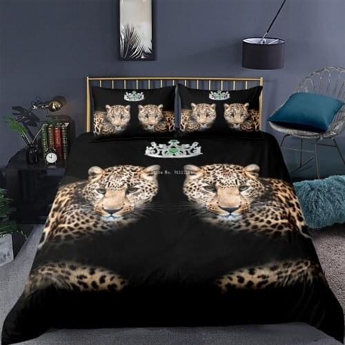 Home Bedroom Animal Pattern Decorative Bedding Set High Quality Down Covered Pillowcase Soft Twin Bed Queen King Large Size