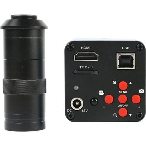 FHD 1080P 38MP HDMI USB Indutrial Electronic Digital Microscope Camera +100X/180X/300X/ C-mount Lens For Phone PCB Repair