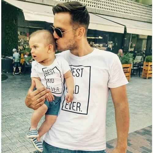 Best Dad Ever Best Kid Ever Matching Family TShirts Fathers Day Gift Dad Son Daughter Outfit Set Daddy and Me Matching Shirts
