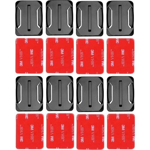 Go pro Accessories Sticker 8pcs Curved Adhesive Mount for GoPro HD Hero 6 5 4 3 3+ 2 1 Xiaomi Yi SJ4000 Sports