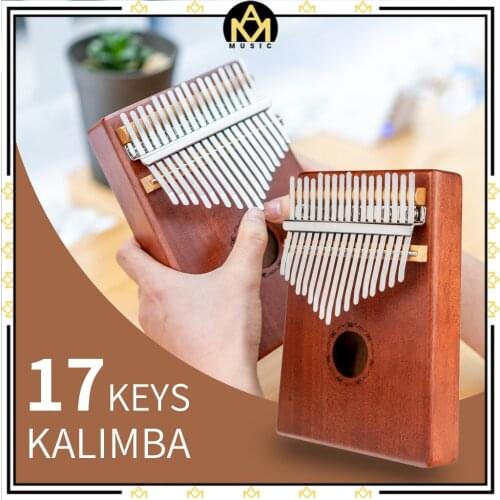 Selected Mahogany Kalimba 17 Keys Small Piano Keyboard Child Music Instrument Beginner Level Christmas Gift