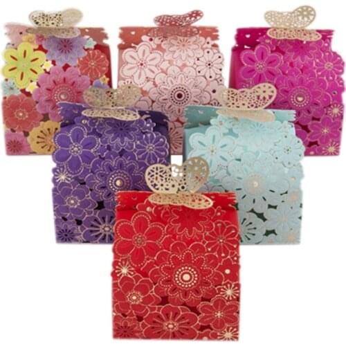 Wedding Candies Box Cool Hollow European-Style High-End Wedding Butterfly Candy Box Packaging