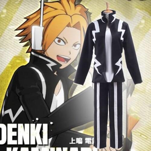 Anime Comic My Hero Academia Cosplay Costumes Kaminari Denki Cosplay Costume School Uniforms Clothes suits sportswear Sweater