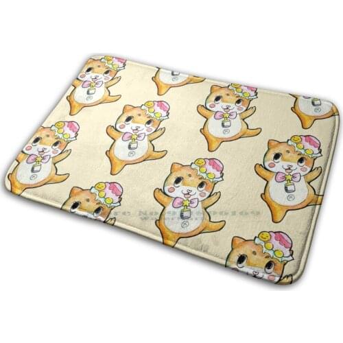 Chiitan Mat Rug Carpet Anti-Slip Bedroom Entrance Door Mat Chiitan Kawaii Cute Japan Mascot Japanese Lolita Hamster Turtle Baby