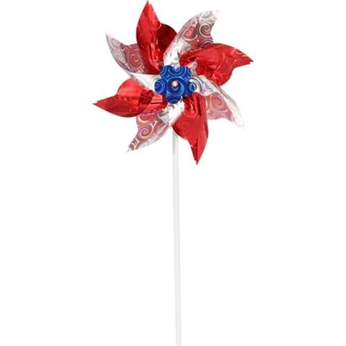 LXAF 9pcs Sequins Pinwheels Colorful Wind Spinners Garden Party Pinwheel Wind Spinner