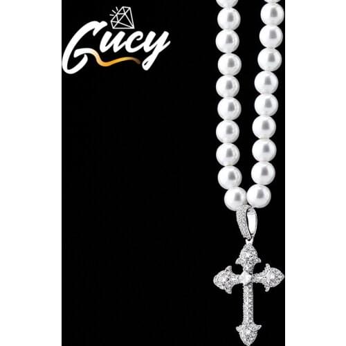 Fashion 6mm and 8mm Pearl Choker Necklace Hip hop Style Mens Women Jewelry For Gift