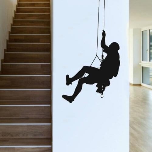 Rock Climbing Wall Sticker Climbers Vinyl Decal Bedroom Wall Decor Living Room Decoration Sling Extreme Sports Fan Art Mural