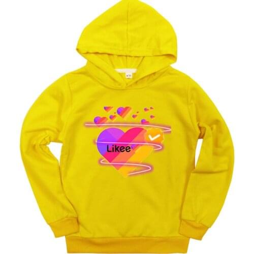 2020 New Russia Likee Hoodie Autumn Casual Sportswear Boys Girls Sweatshirt Kids Toddler Cat Likee Live App Streetwear Tops