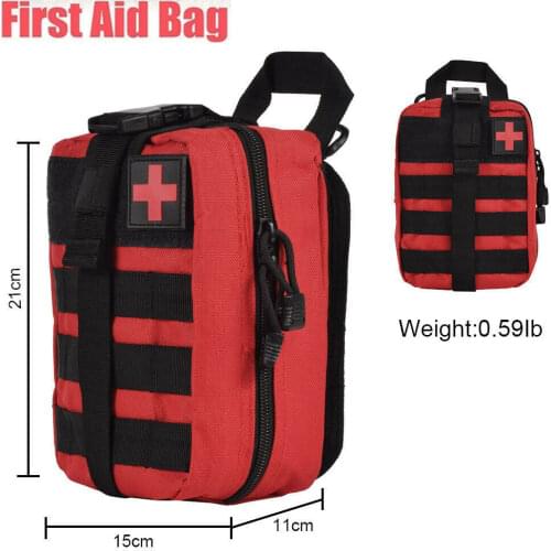 Wholesale Outdoor Waterproof Travel First Aid Kits Oxford Cloth Tactical Waist Pack Camping Climbing Bag Black Emergency Case