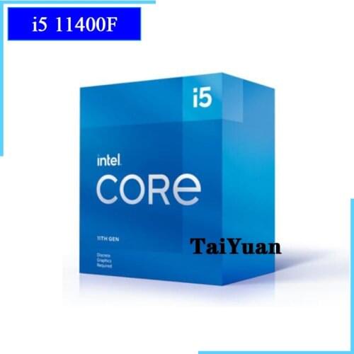 Intel Core i5-11400F i5 11400F 2.6 GHz Six-Core Twelve-Thread CPU Processor L3=12M 65W LGA 1200 Need H410 B560 Z590 Motherboard